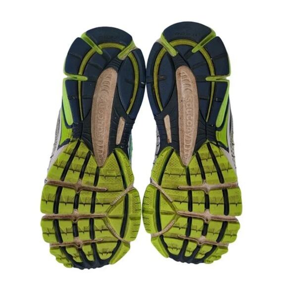 Saucony Ignition 4 Womens Running Shoes Size 8.5 Turquoise Lime Silver Sneakers - Picture 9 of 9